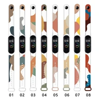 strap for xiaomi 3 4 silicone wristband bracelet replacement for xiaomi band 5 6 wrist contrast color tpu strap adjustable