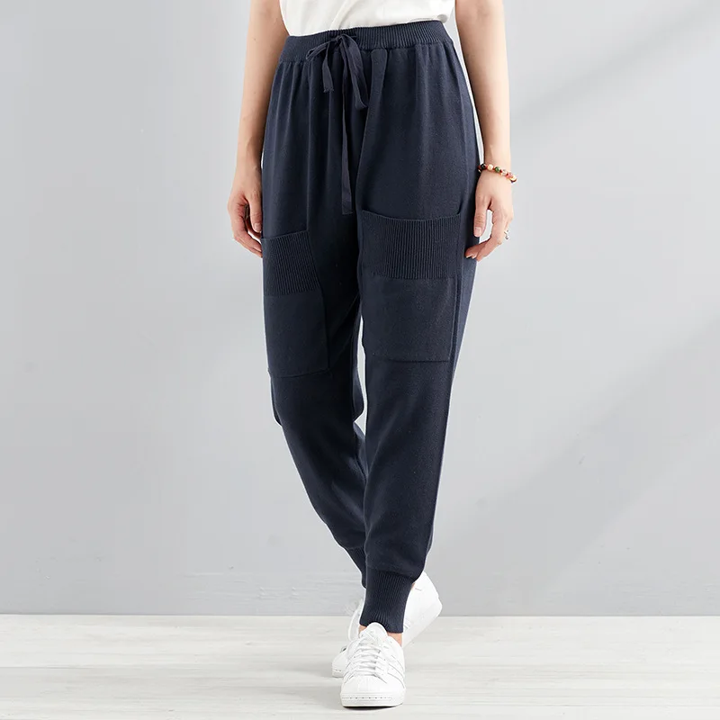 2019 новые зимние осенние женские модные повседневные хлопковые длинные штаны