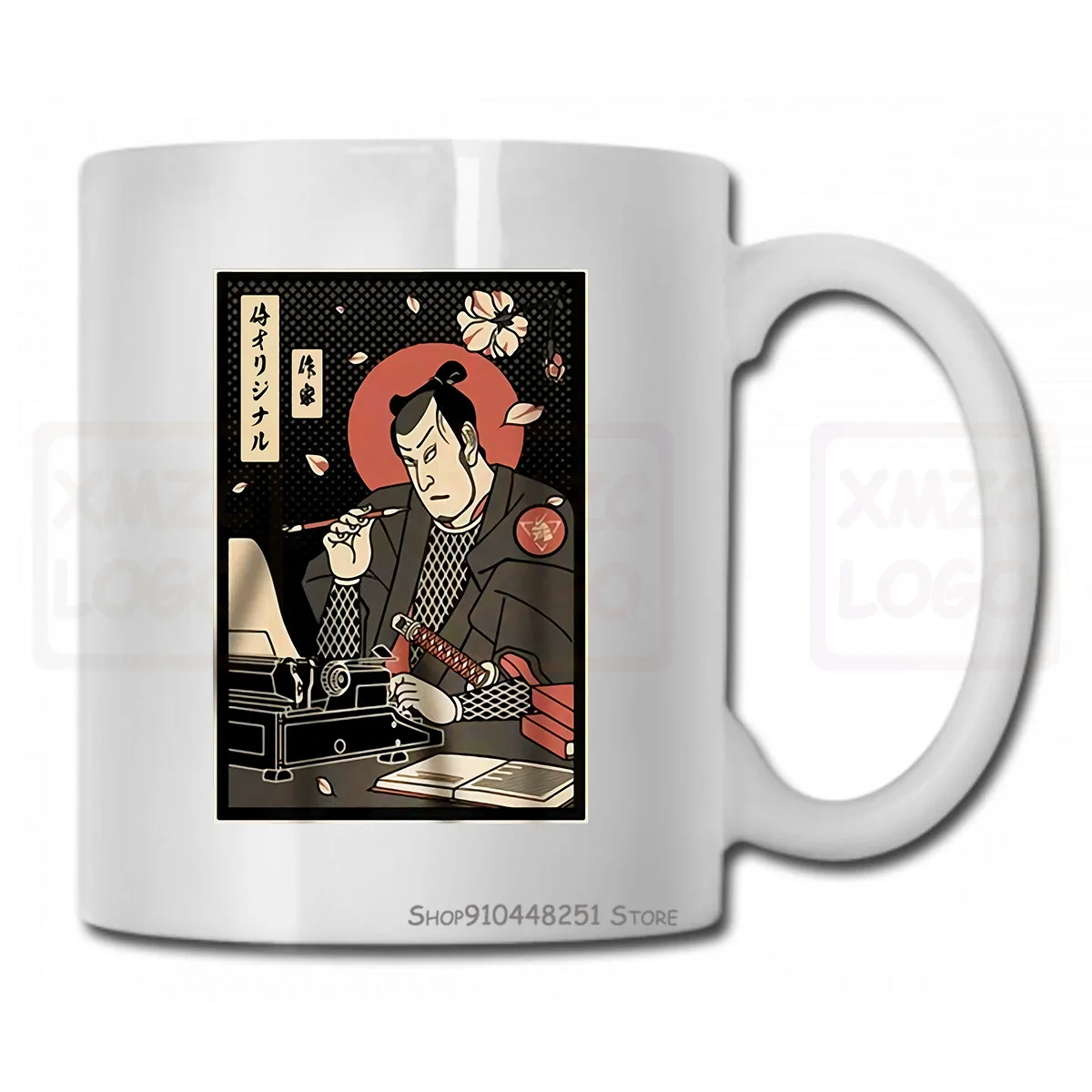 Забавная черная кружка с самураем для пива японским героем время пить чашка