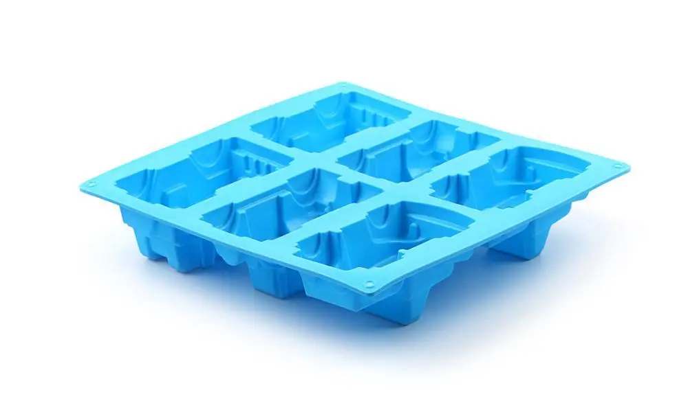 8 Cavity Cartoon Car Shape Silicone Mold Chocolate Muffin Ice Baking Pan Soap Bakeware Kicthen Fondant Cake Decoration Tool | Дом и сад