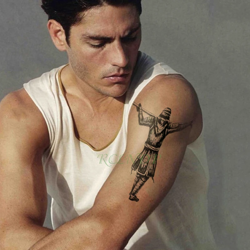 Водостойкая Временная тату-наклейка Король обезьяны флэш-тату для ног рук спины