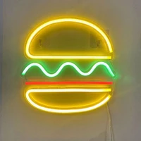 led neon sign lights acrylic hamburger pineapple shape wall neon sign for party wedding shop restaurant birthday home decoration