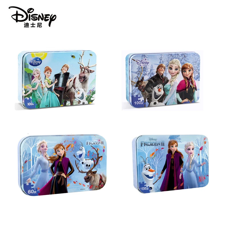 

Деревянная игрушка из мультфильма «Холодное сердце» Disney, пазл Микки, Анна, Эльза, Винни, Ариэль, Обучающие Развивающие игрушки для детей, под...