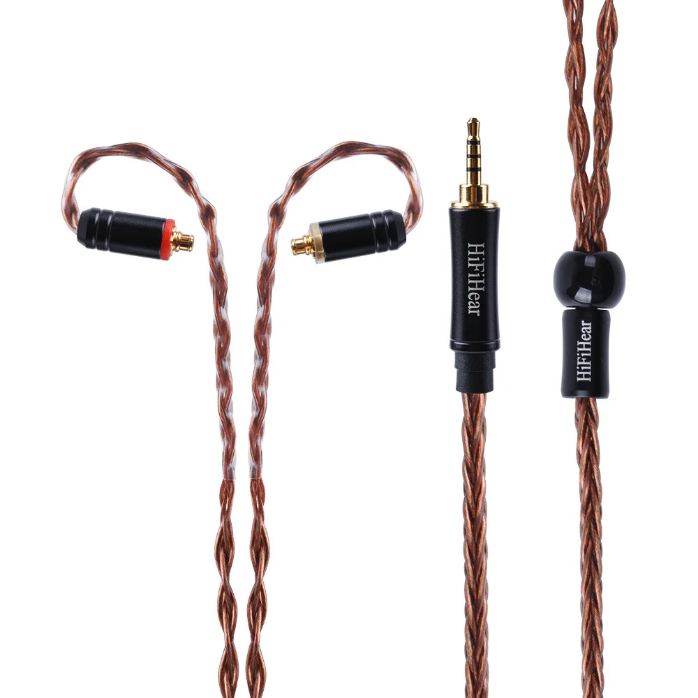 AK HiFiHear 8 Core посеребренный Модернизированный кабель 2,5/3,5 мм сбалансированный кабель с MMCX/2pin разъем для ZS10 Pro TRN X6