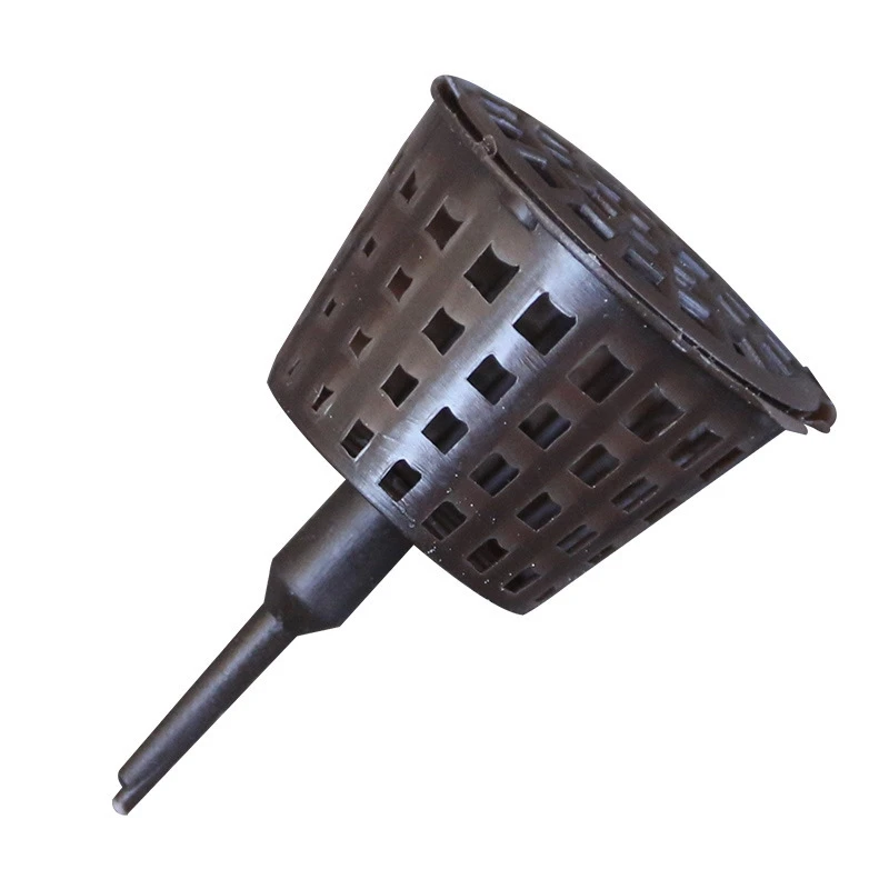 

50Pcs Plastic Planting Fertilizer Baskets Bonsai Tool Fertilization With Cover - Coffee Color