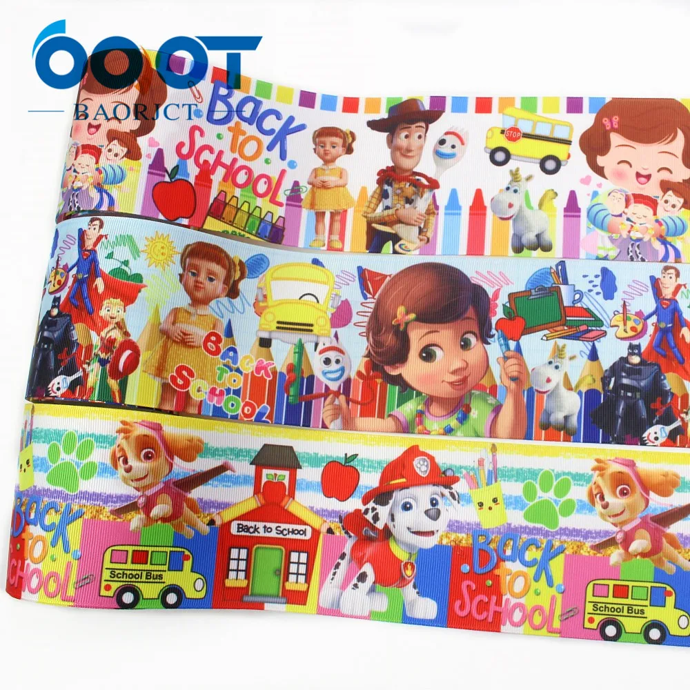 OOOT BAORJCT I-19912-2138, 75 мм 10 ярдов мультфильм термотрансферные печатные корсажные ленты, ленты ремесла, лук крышка DIY аксессуары