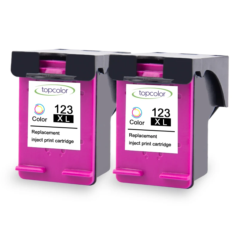 2pcs-123XL-Color Топ Цвет 123XL чернильный картридж подходит для hp 123 hp 123 XL черный Цвет для красочного ящика F6V19A F6V18A для hp 4510 4511 4512 1110 1111 1112 3833 - Цвет: 2pcs-123XL-Color