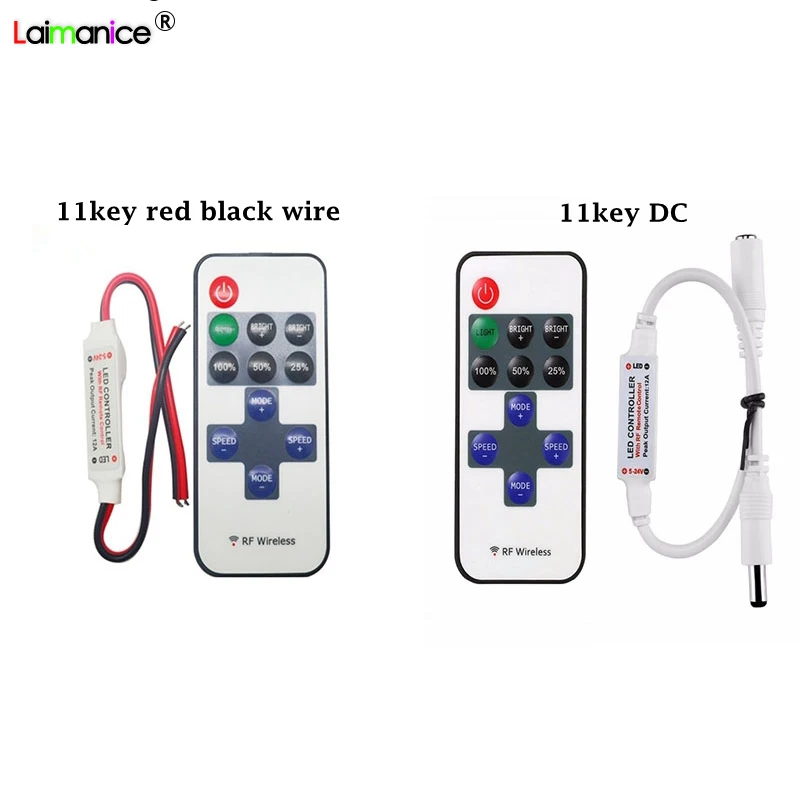 Laimanice беспроводной Одноцветный дистанционный диммер постоянного тока 5 в 12 В 24 11