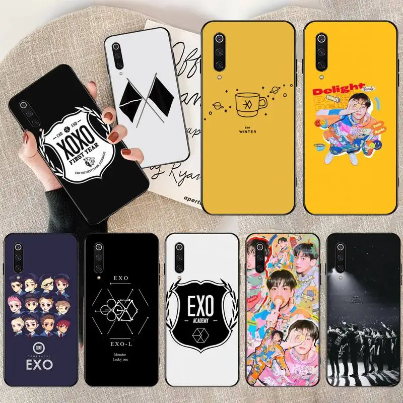 Мягкий чехол для телефона CUTEWANAN KPOP EXO Returns черный белый флаг Xiaomi Mi10 10Pro 10 lite Mi9 9SE 8SE