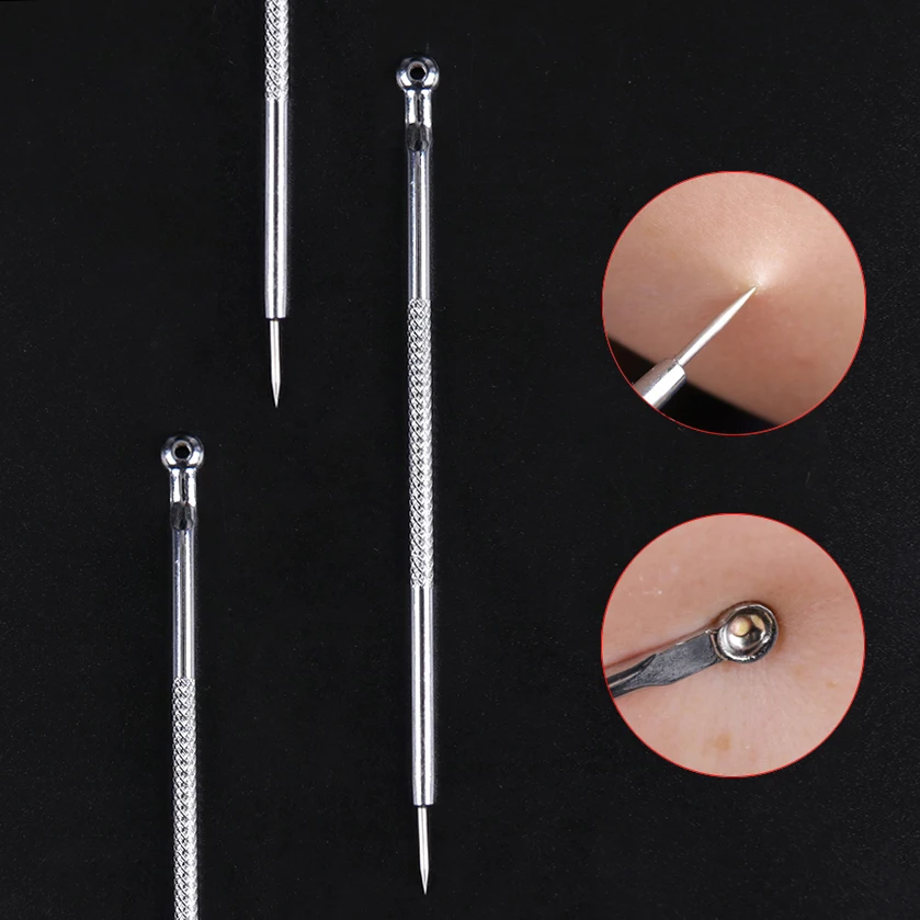 1 шт. иглы для удаления черных точек из нержавеющей стали прыщи лечение уход за