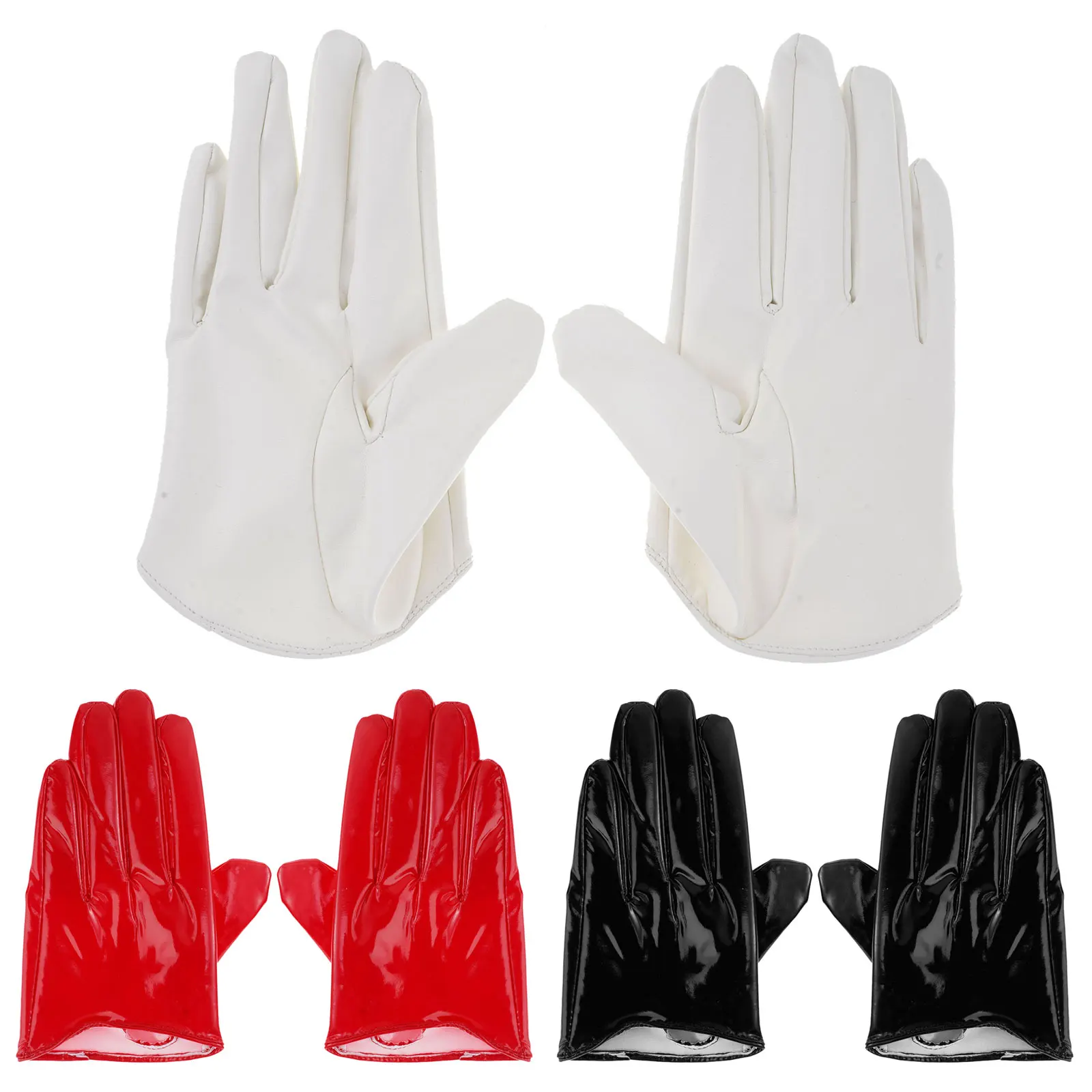 Женские блестящие латексные перчатки из лакированной кожи для свадьбы и