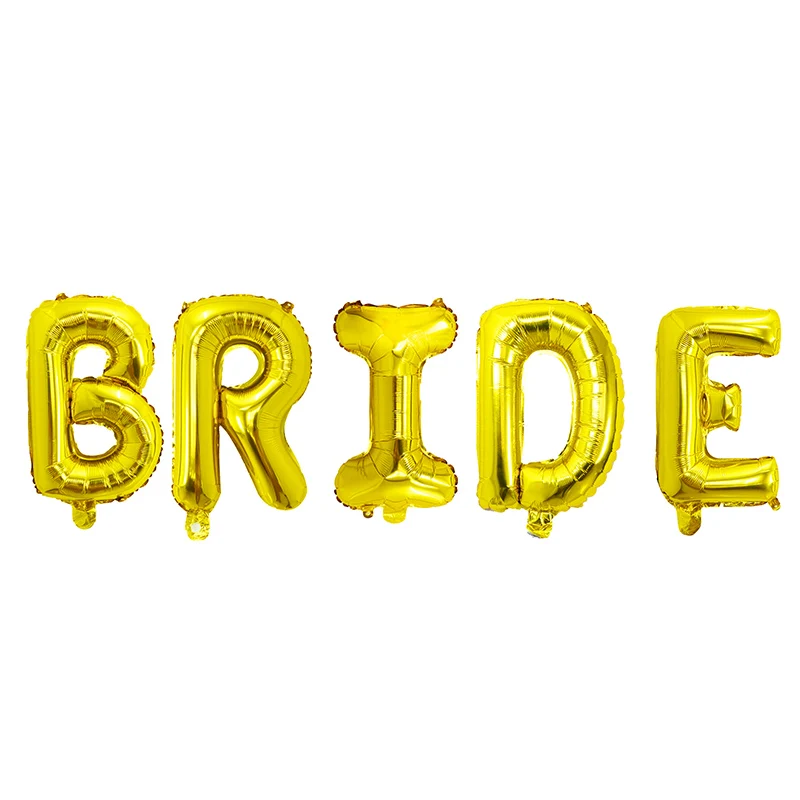 5 шт./лот 30 дюймов Цвет серебристый Золотой буквы &quotBride to be&quot Фольга воздушные