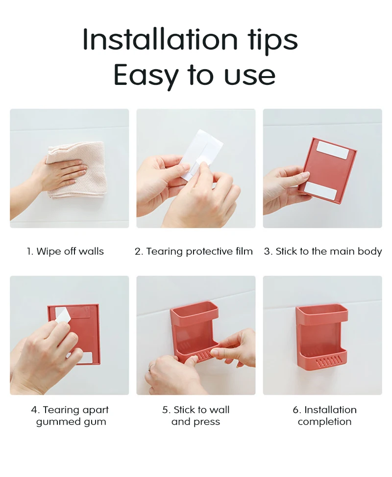 

Home Wall-Mounted Organizer Storage Box Remote Control Mounted Mobile Phone Plug Wall Holder Charging Multifunction Holder Stand