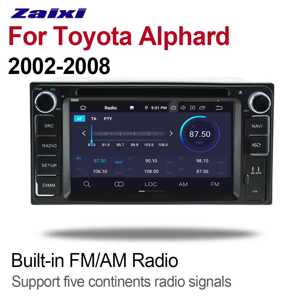 Автомобильный мультимедийный плеер ZaiXi 2 Din Android Wi Fi GPS навигация Авторадио для Toyota