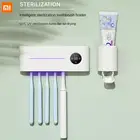 Держатель для зубной щетки Xiaomi, автоматический стерилизатор для бактериальных зубных щеток с ультрафиолетовым светом, диспенсер для антибактериальной зубной пасты