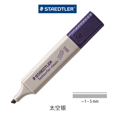 Space silver 2 шт STAEDTLER хайлайтер 364 C детский Макарон цвет студенческий офис основные цвета текст маркер для выделения - Цвет: Space silver