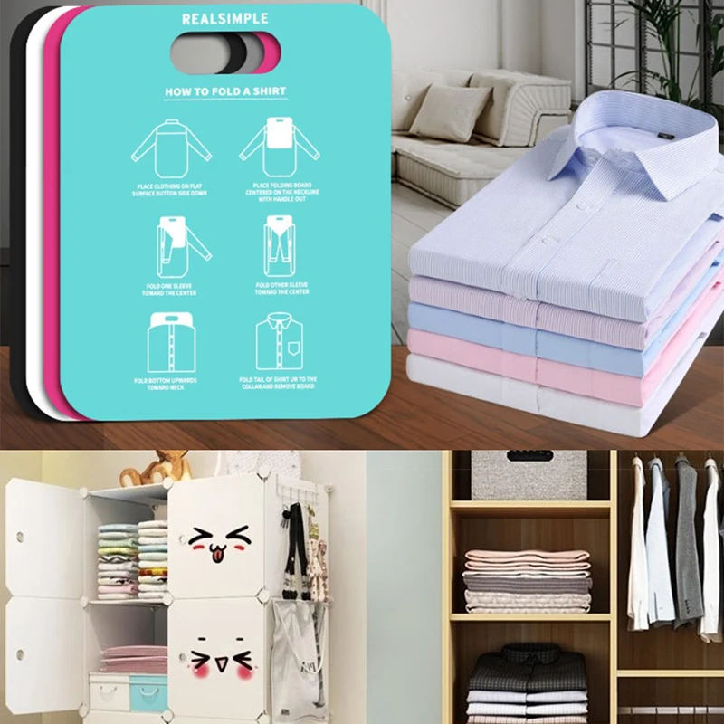 1PCS Clothes Folder Board Organizer for Closet Room Laundry Dress T-Shirt Flip & Fold Clothing Folders Board Laundry Storage