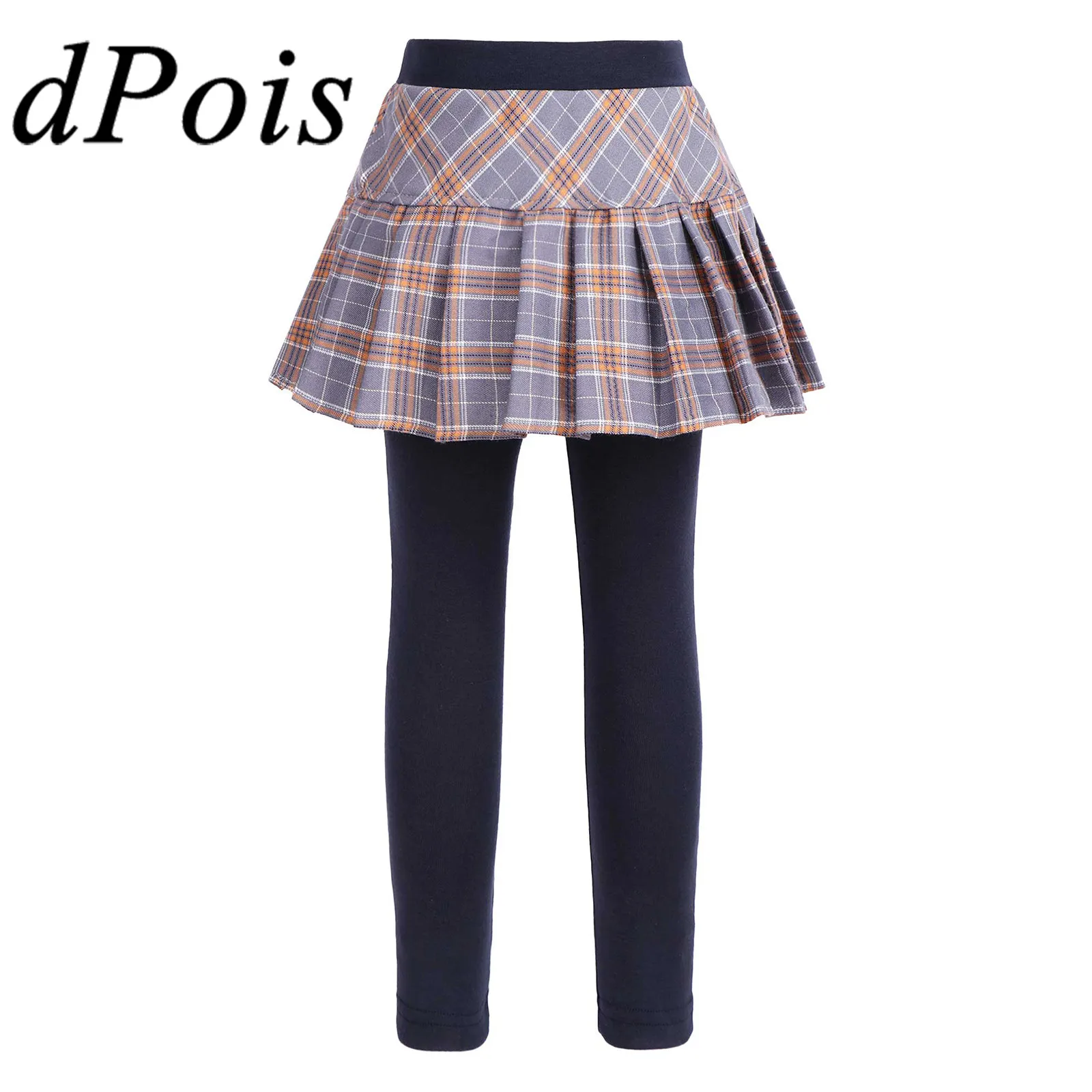 

Yoga Leggings Girls Leggings Skirt Plaid Pleated Skirt-pants For Dancing Ballet Gymanstics Leotards Dance Wear Children Trousers