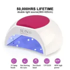 Защита от солнца 2C машинка для стрижки 48 Вт Светодиодная УФ-лампа для Ногтей Полимеризации Гель-лака для ногтей ЖК-дисплей Дисплей 30s60s90s таймер автоматического обнаружения маникюр педикюр