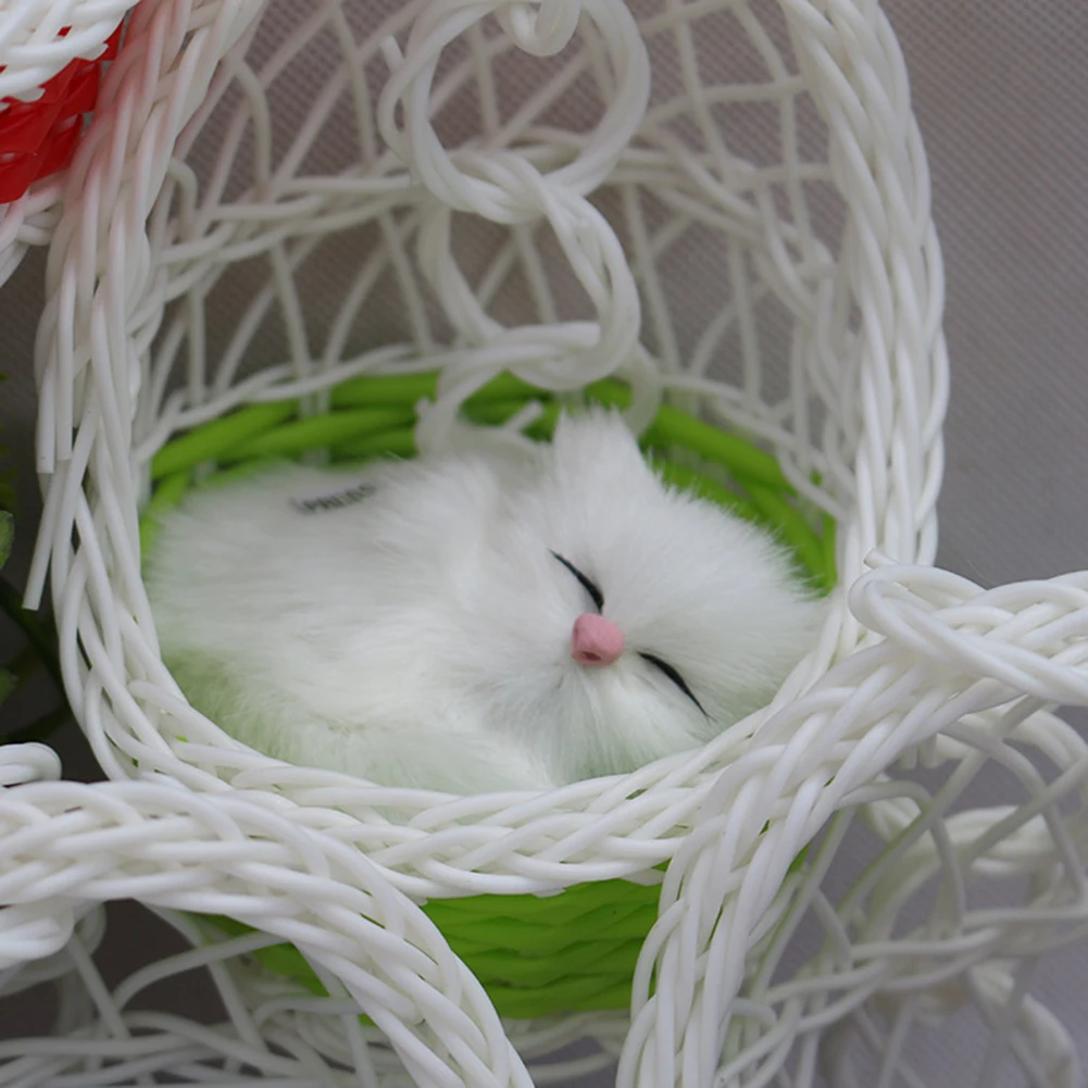 Милые имитации кошек котят со звуком плюшевая кукла игрушка миниатюрная фигурка