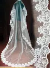 Фата свадебная Однослойная для невесты, 3 метра, 5 длин, элегантные аксессуары, цвет слоновой костибелый