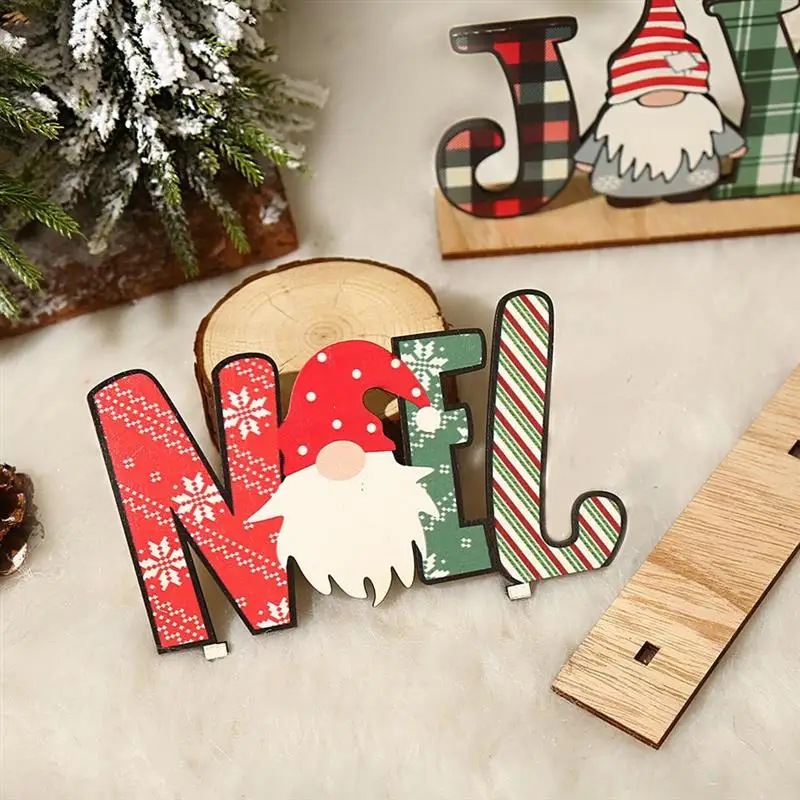 Рождественские деревянные украшения рождественские креативные цветные