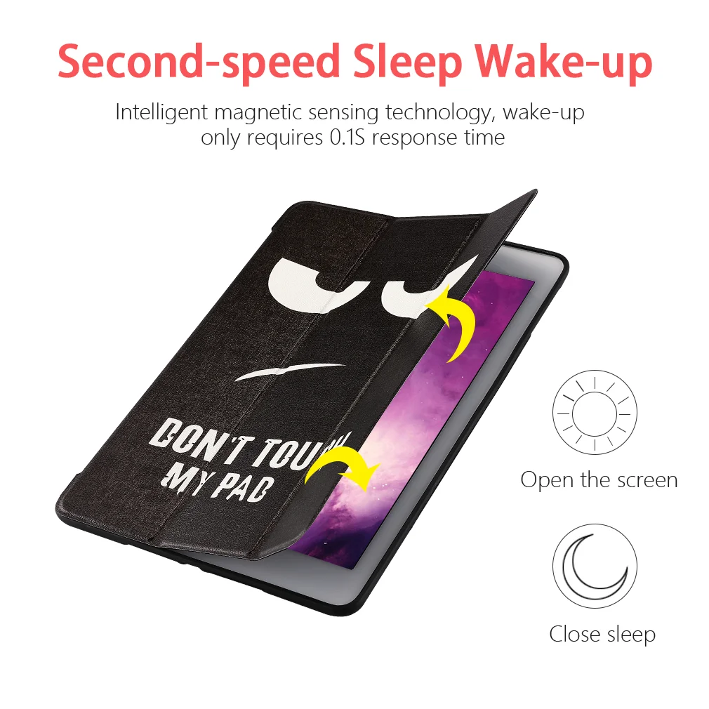 Новый чехол для Apple iPad 10 2 дюйма retina 7 го поколения Air 3 Pro 5 умный из искусственной
