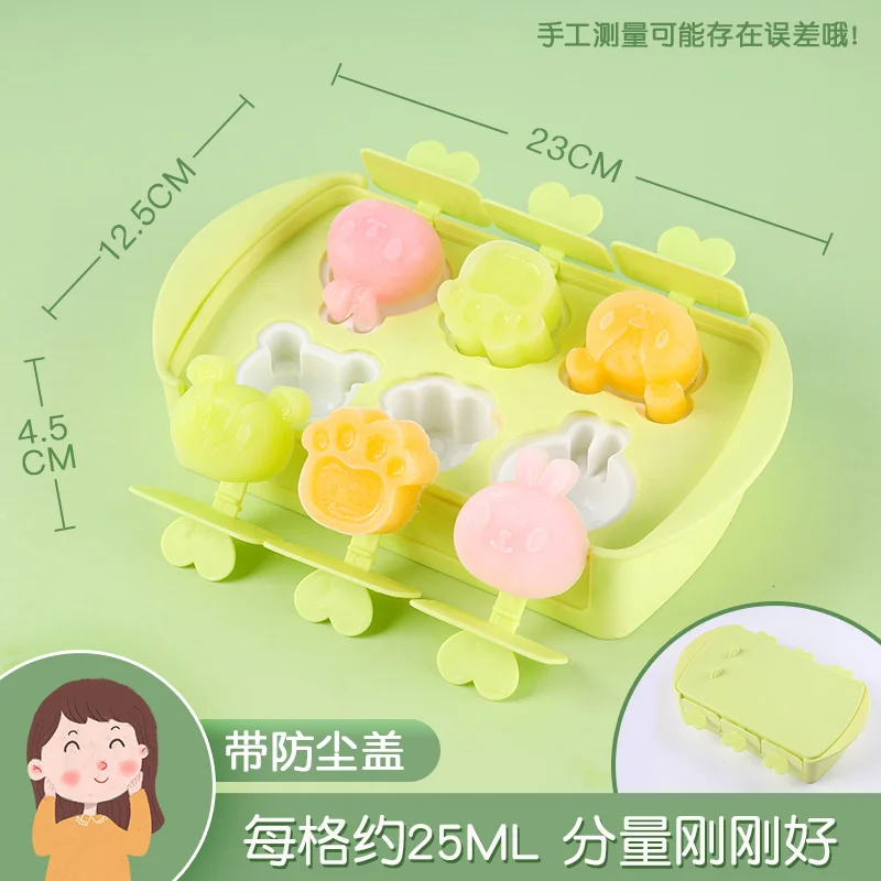 

Kids Ice Cream Chocolate Mold Cube Maker Silicone Cube Ice Cream Mold Machine Animals Molde Helado Kitchen Accessories DL60BG