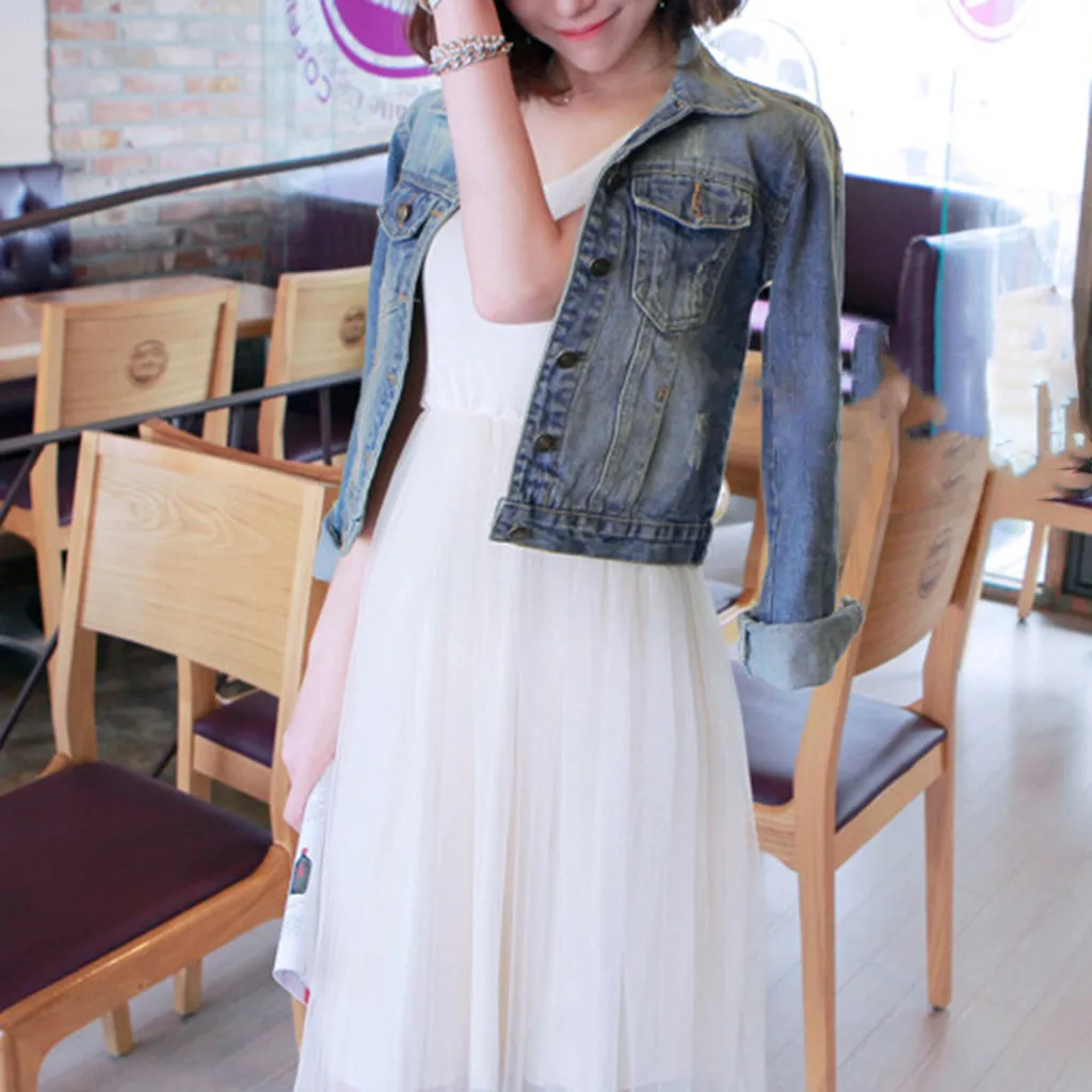 Большие размеры модные женские повседневные джинсовые пуговицы винтажные