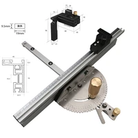miter gauge aluminum profile fence with track stop table saw router miter gauge saw assembly ruler for woodworking tools diy