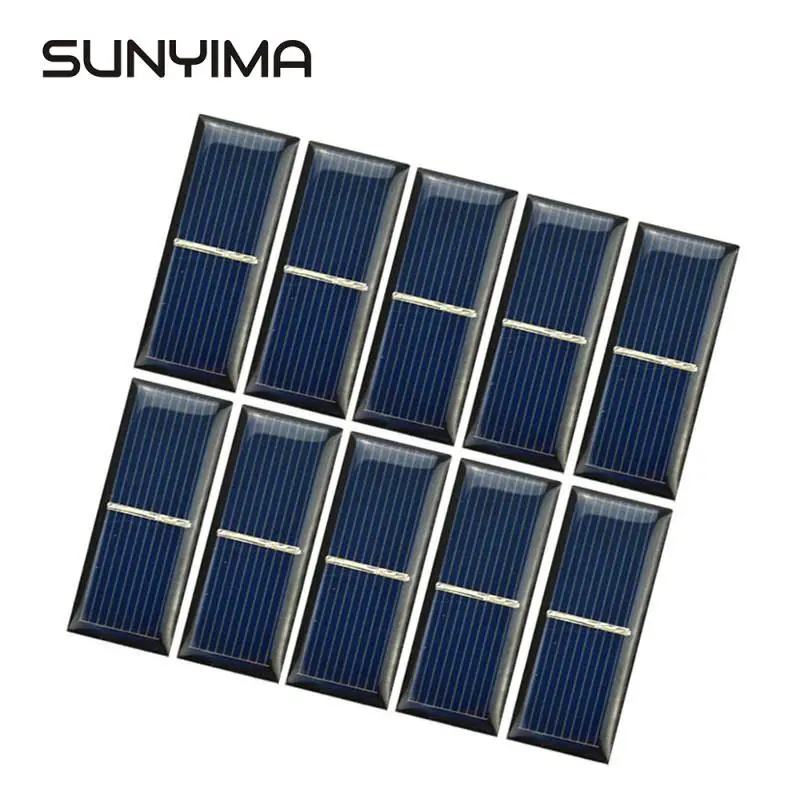 Поликристаллическая солнечная панель SUNYIMA 10 шт. 0 5 В мА s 55*22 мм фотоэлектрическая