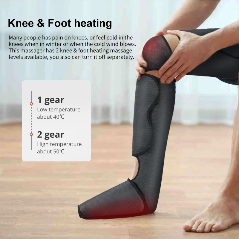 Электрический массажер для ног давление воздуха с подогревом способствует