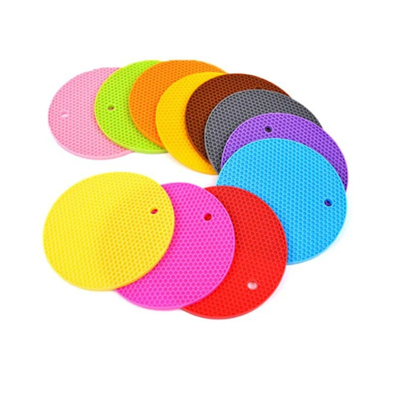 

Silicone Mats Placemat 18cm Multifunction Round Heat Resistant Drink Cup Coasters Kitchen Tools Accessories Gadgets