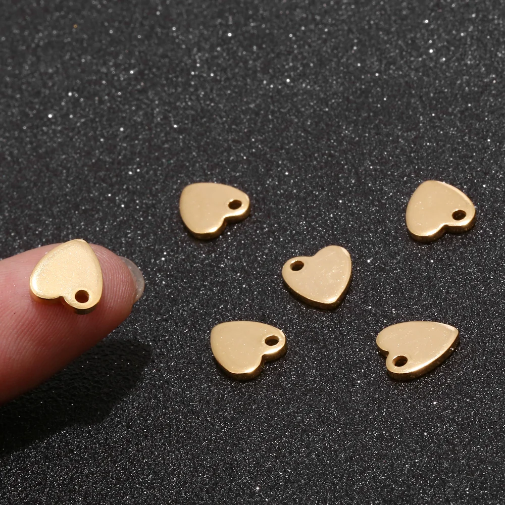 

20pcs Round Gold/Rose Gold Stainless Steel Stamping Blank Dog Tags Pendants 6mm/8mm/10mm DIY Bracelet Charm Jewelry Finding
