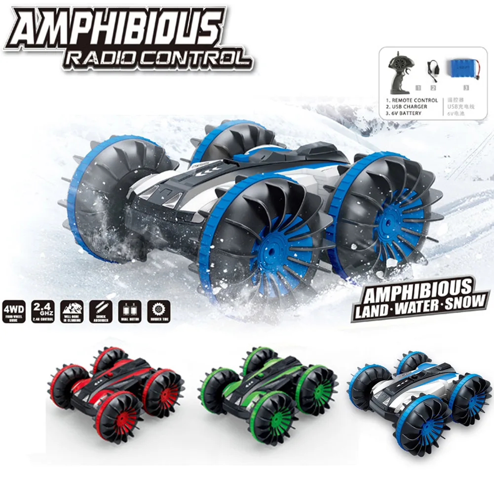 Waterproof 2.4Ghz 4WD Stunt RC Car 6CH Remote Control Race Cars Spins Flips Water Land Car Toys BM88
Waterproof 2.4Ghz 4WD Stunt RC Car 6CH Remote Control Race Cars Spins Flips Water Land Car Toys BM88
