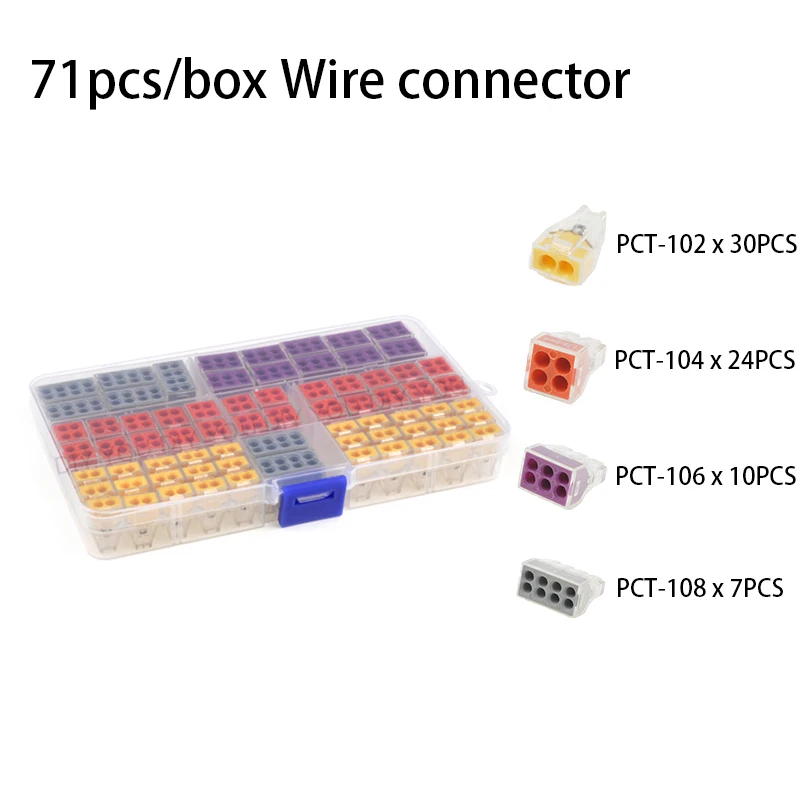 В штучной упаковке универсальный компактный проводной разъем проводки PCT