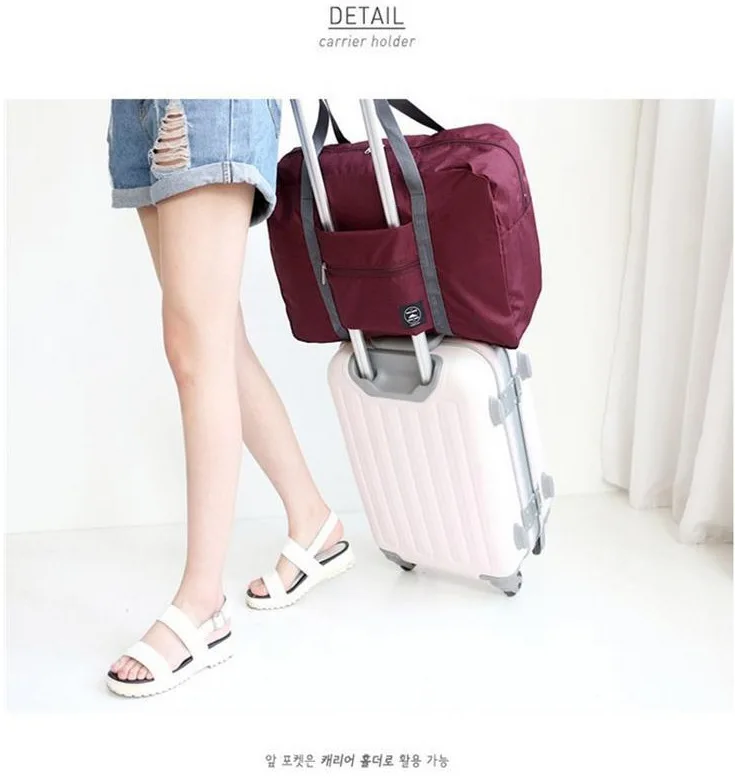 Легкая складная дорожная сумка для хранения водонепроницаемая кожаная уличная