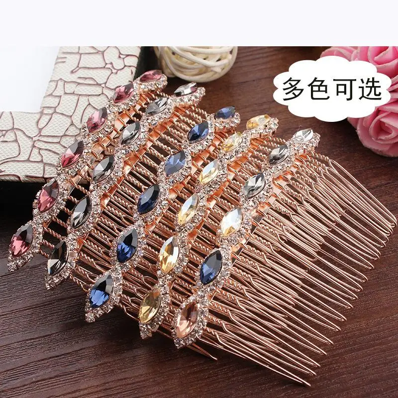 

New jewelry bridal plate hair accessories alloy diamond crystal insert comb hair comb hair insert
