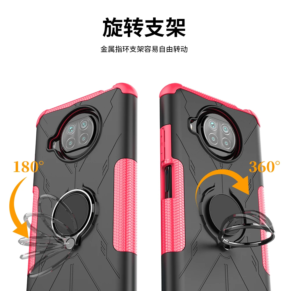 For Xiaomi Mi 10T Lite Case For Xiaomi Mi 10T Lite Cover Ring Armor Protective Phone Bumper For Xiaomi Mi 10T Lite