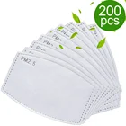20-200 шт 5 слоев PM2.5 маска фильтрующие прокладки для маски фильтр для рта для лица Защитная безвредная для кожи Пылезащитная прокладка PM25