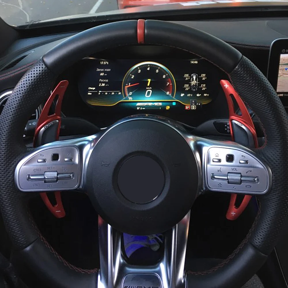 2 шт. W176 A45 CLA45 C63 алюминиевый расширитель переключения руля для автомобиля Mercedes AMG