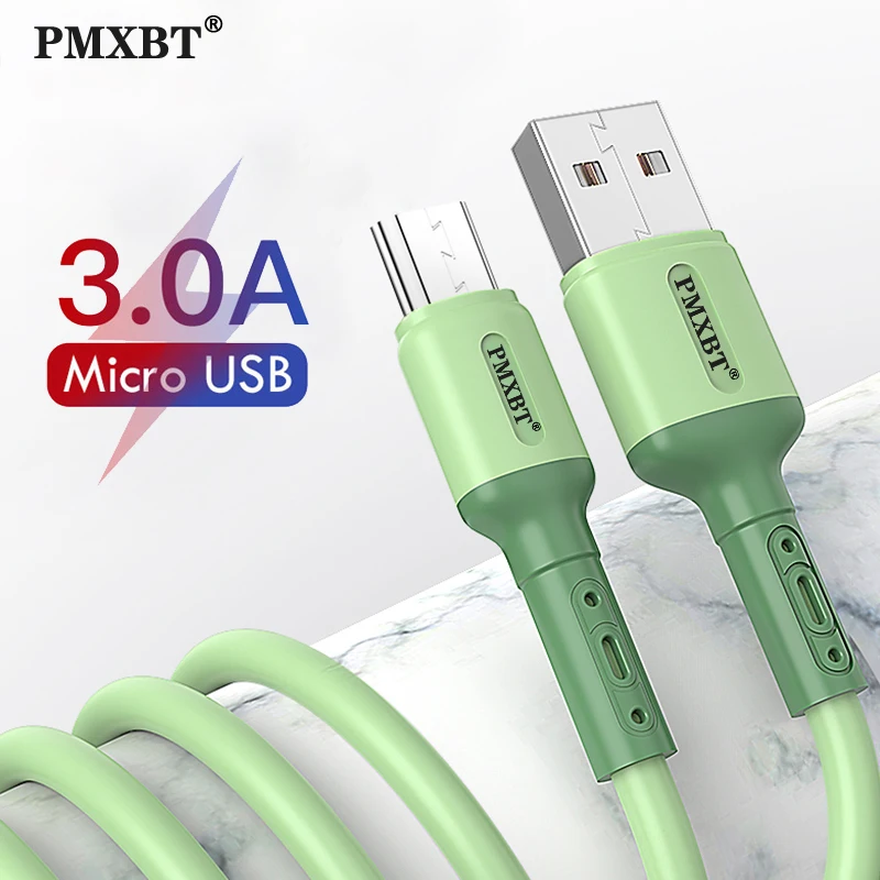 Микро USB кабель 3A для быстрой зарядки и передачи данных Шнур Samsung S7 S6 J6 Xiaomi Redmi 4 5