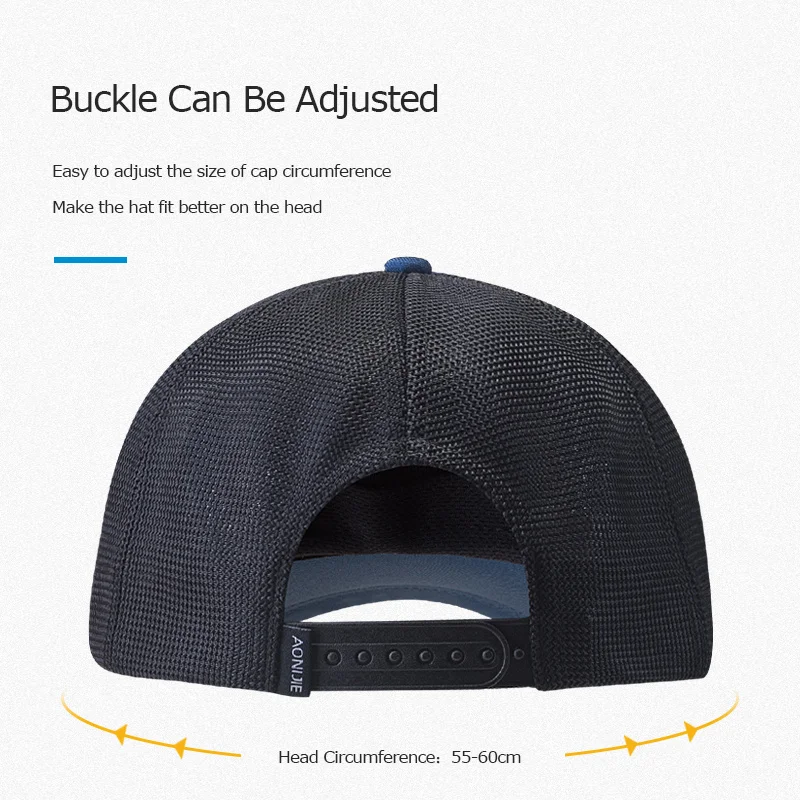 AONIJIE E4106 Men Women Sports Adjustable Sun Visor Baseball Cap Trucker Hat Mesh Back For Running Hiking Marathon Trail