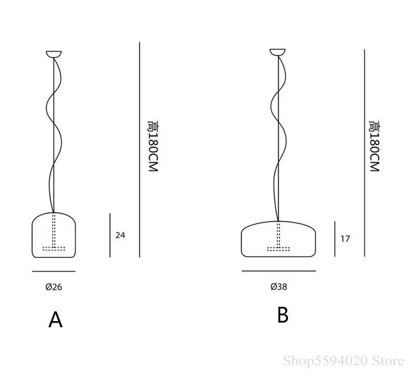 

Nordic Modern Individual Glass Chandelier Lights Hotel Designer Simple Hanglamp Bar Living Room Bedroom Model Room Hanging Lamp