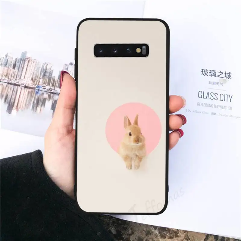 

Cute rabbit Phone Case For Samsung galaxy S 8 9 10 20 21 30 A 30 50 51 70 note 10 plus Ultra 5g