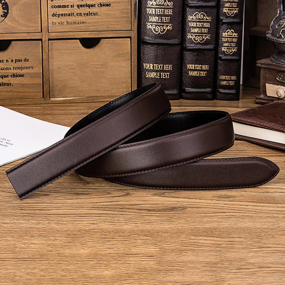 FAJARINA Top Quality 100% Real Cow Cowhide Leather for Automatic 2.8cm Width Belts Strap for Women without Buckles N17FJ930