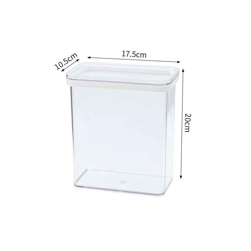 

Kitchen Big Capacity Plastic Sealed Cans Kitchen Storage Box Transparent Food Canister Keep Fresh Clear Container Organizer
