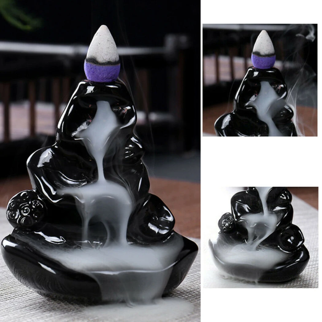 

Censer Holder Incense Burner Ceramic Clean Air Cone Holder Fragrance Free