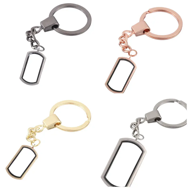 

5Pcs/Lot Geometric Crystal Octagon And Round Shaped Memory Glass locket keychains Making Aromatherapy xmas Gift Jewelry Supplies