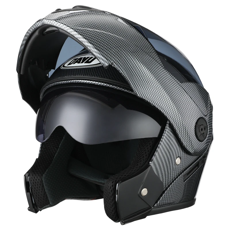 

Мотоциклетный шлем DOT moto cross Flip up, гоночный модульный шлем с двойными линзами, на все лицо, Размеры S M L